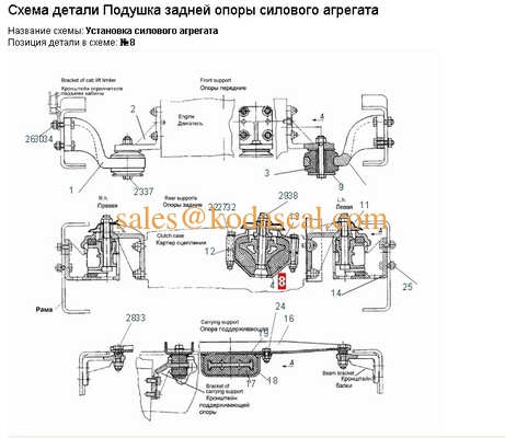 Power Unit Rear Support Pad for Kamaz  КАМАЗ Подушка задней опоры силового агрегата 